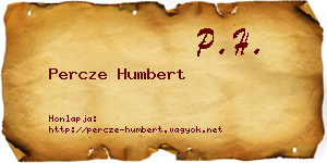 Percze Humbert névjegykártya